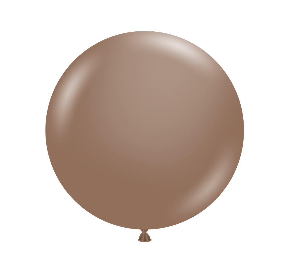 Tuftex Cocoa 17 inch Latex Balloons 25ct