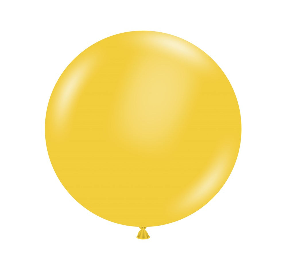 Globos de látex Tuftex Goldenrod de 17 pulgadas, 50 unidades