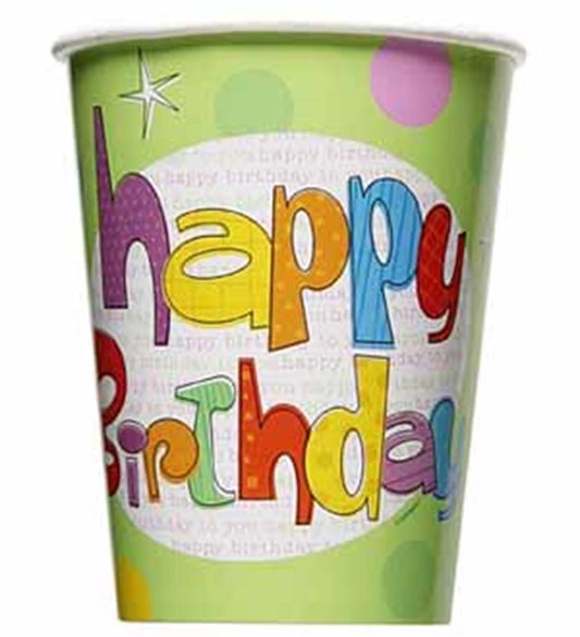 Birthday Glee Cup 9oz 8ct