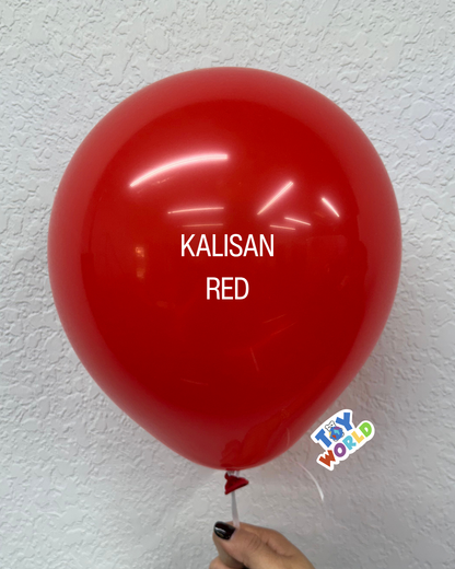 Globos de látex rojo estándar Kalisan de 12 pulgadas, 100 unidades