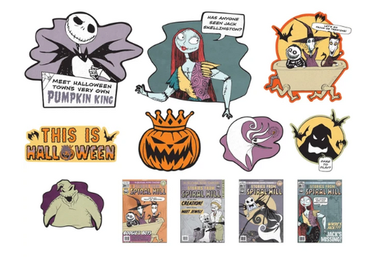 Recortes de Halloween de Pesadilla antes de Navidad, 12 unidades