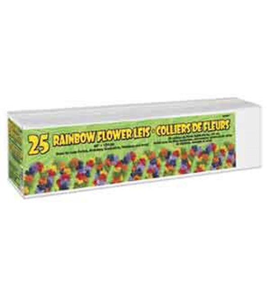 Rainbow Flower Leis 40" Box, 25ct