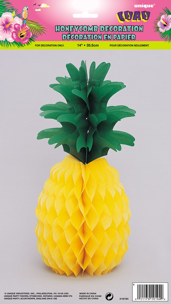 Decoración de piña en forma de panal de 14 pulgadas