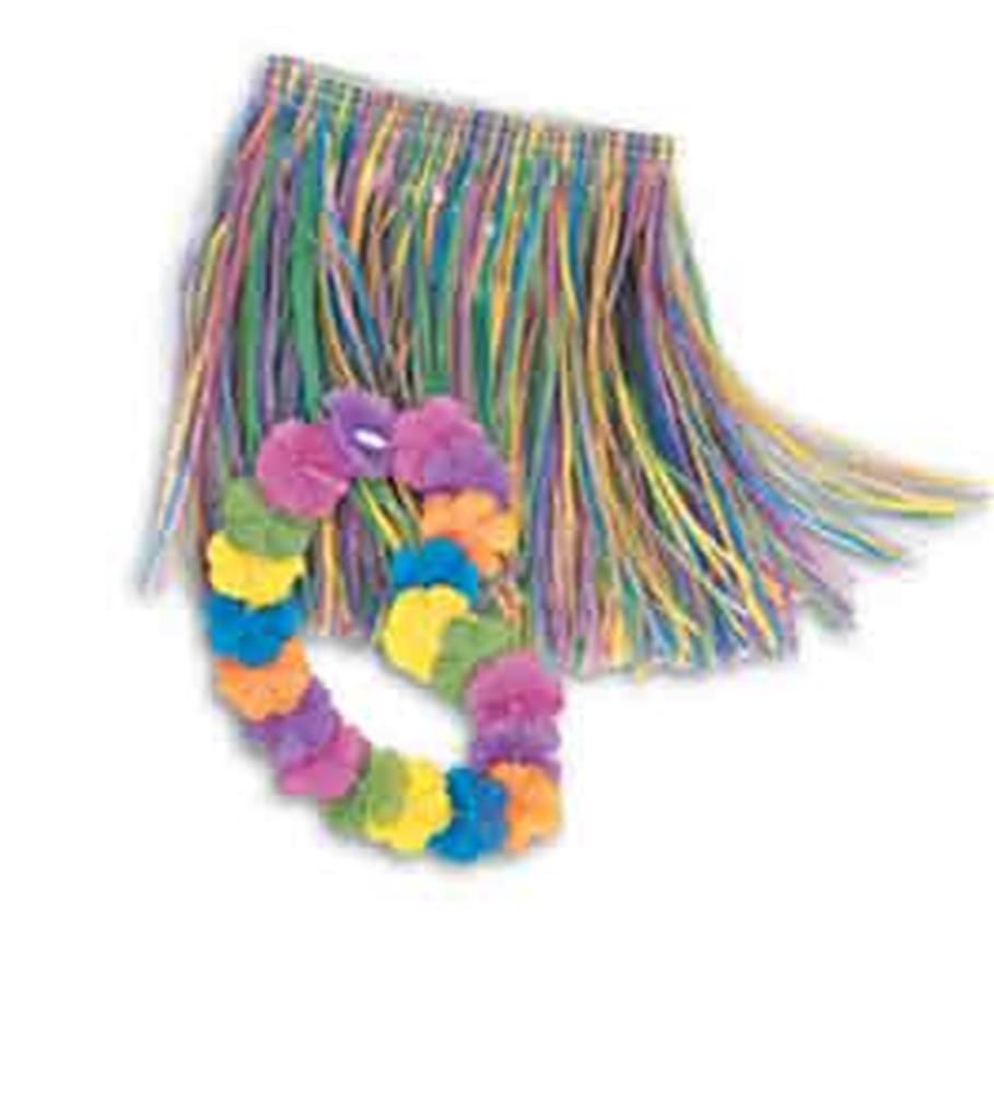 Child Luau Skirt and Lei Set