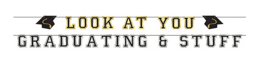 Banner Edgy Grad Letter