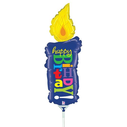 Betallic Birthday Candle 14 inch Mini Air Shaped Foil Balloon 1ct