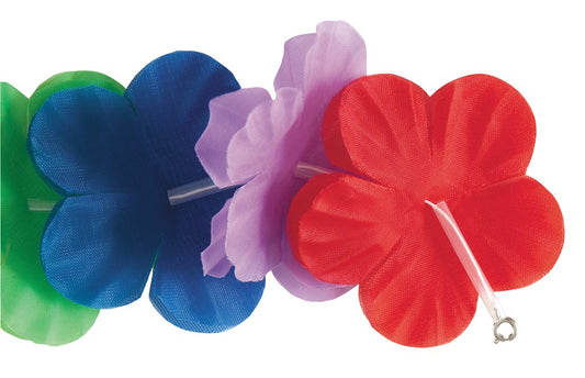 Guirnalda de flores arcoíris Leis de 9 pies