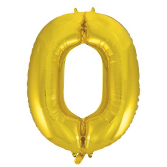 Jumbo Foil Number Balloon 34in Gold-0