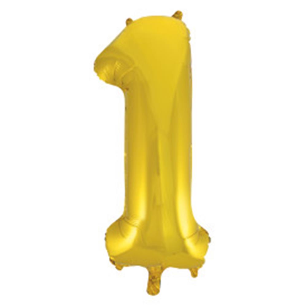 Jumbo Foil Number Balloon 34in Gold-1