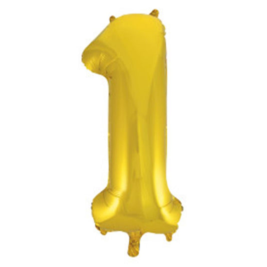 Jumbo Foil Number Balloon 34in Gold-1