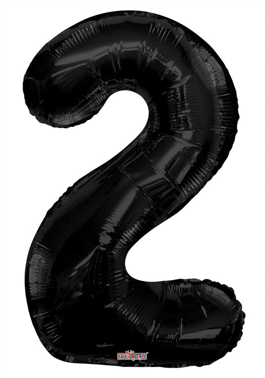 Jumbo Foil Number Balloon 34in Black - 2