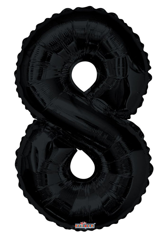 Jumbo Foil Number Balloon 34in Black - 8