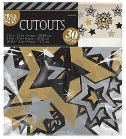 Hollywood Cutouts Decoration Mega Value Pack 30ct