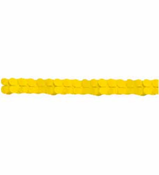 Guirnalda de papel amarillo 12 pies