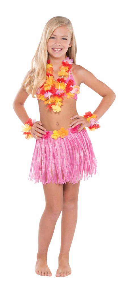 Hula Skirt Kit Warm Child 5ct