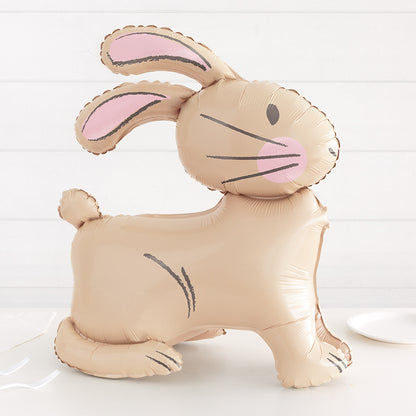 Easter Bunny Shaped Standing 24 inch Foil Balloon