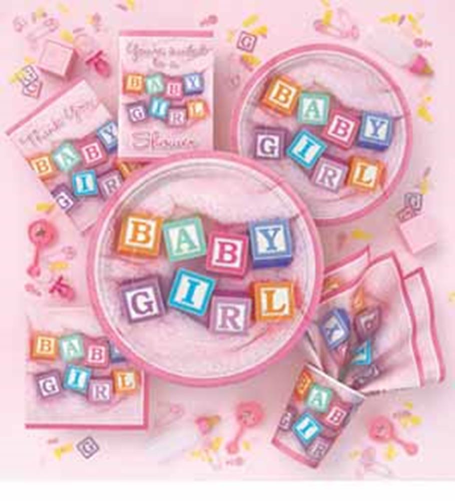 Baby Girl Blocks Napkin (S) 16ct