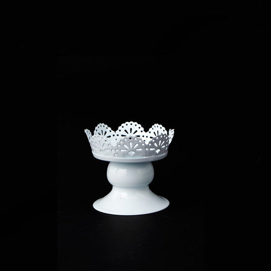 Mini Eyelet Treat Pedestal 2 7/8in - White