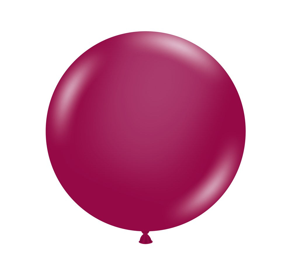 Globos de látex Tuftex Crystal Burgundy de 24 pulgadas, 25 unidades