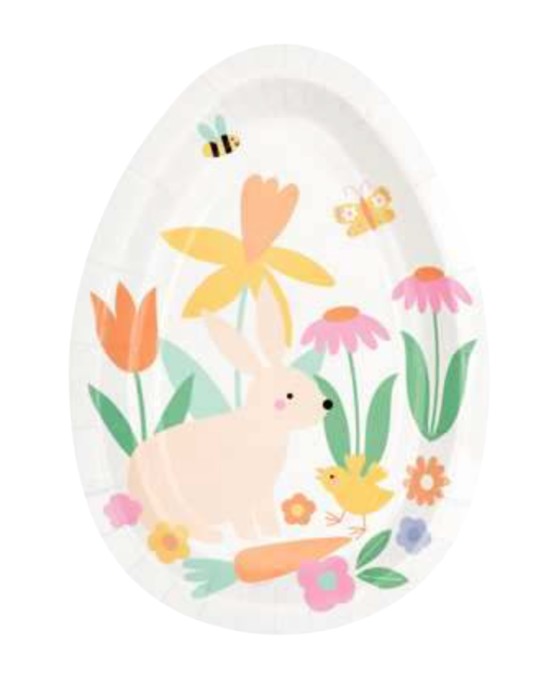 Playful Easter Egg Shaped Plates