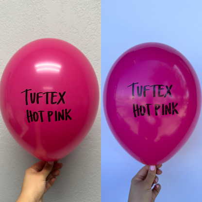 Globos de látex rosa intenso Tuftex de 24 pulgadas, 25 unidades