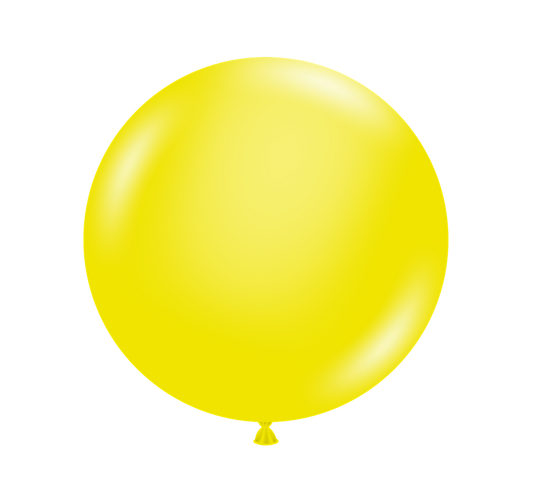 Tuftex Clear Yellow 24 inch Latex Balloons 1ct