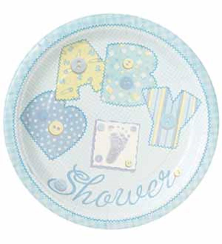 Baby Blue Stitching Plate (S) 8ct