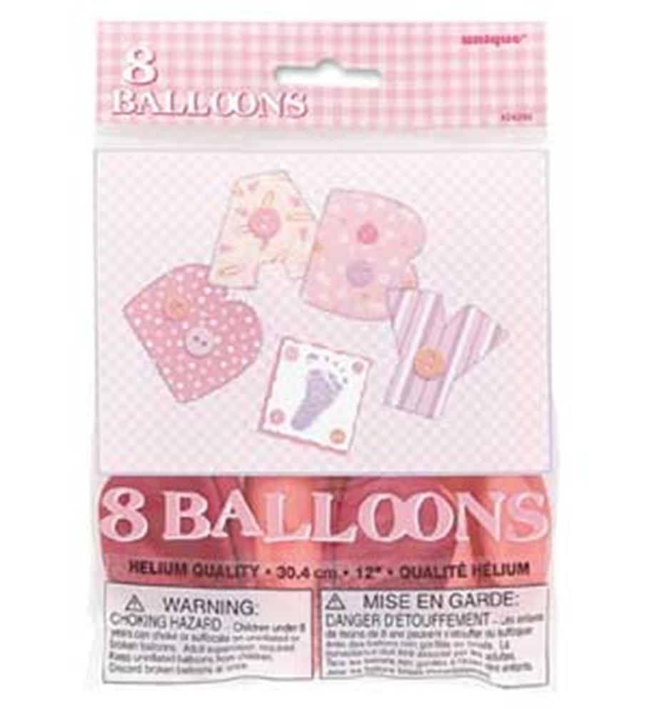 Balloon 12in Baby Pink Stitch 8ct