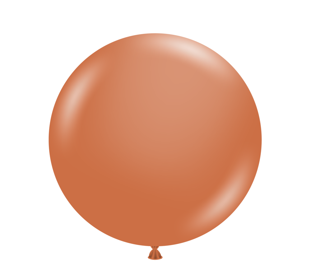 Tuftex Burnt Orange 24 inch Latex Balloons 1ct