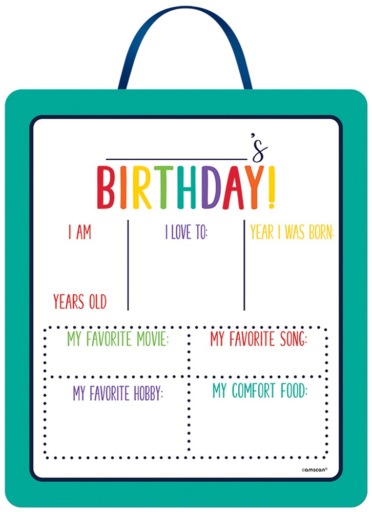 Birthday Accessories Rainbow Sign