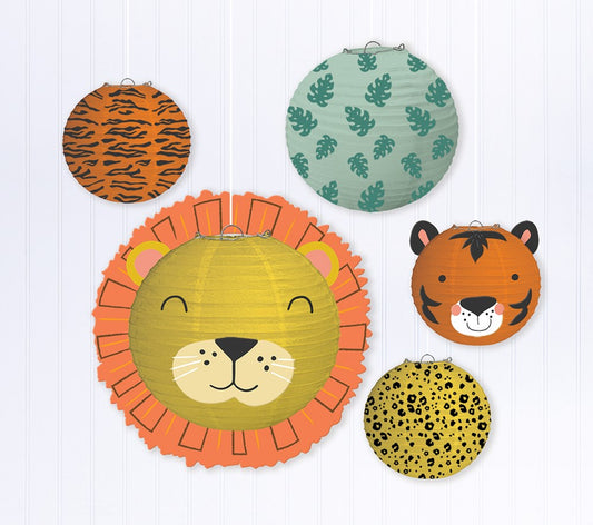 Get Wild Birthday Paper Lanterns 5ct