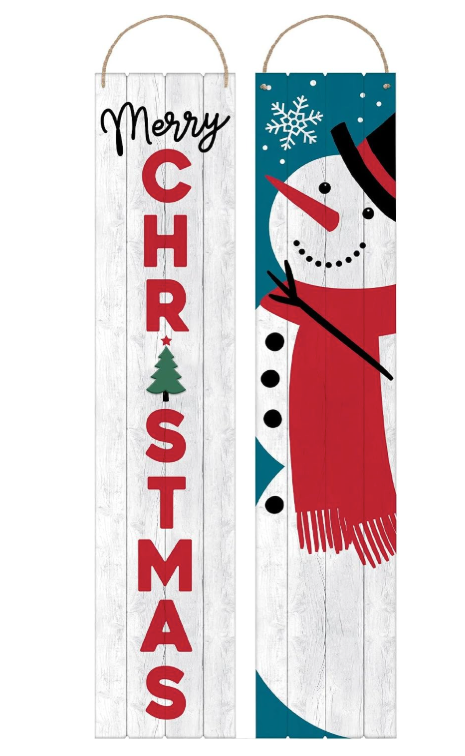 Christmas Plank Sign Double Sided  1ct