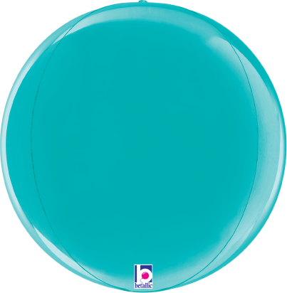 Betallic Dimensionals??? Robin's Egg Blue Globe 15 inch Multi-Sided Shaped Foil Balloon Packaged 1ct