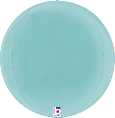 Betallic Dimensionals??? Pastel Blue Globe 15 inch Multi-Sided Shaped Foil Balloon Packaged 1ct