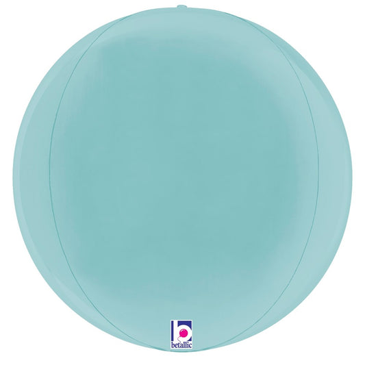 Betallic Dimensionals??? Pastel Blue Globe 11 inch Multi-Sided Shaped Foil Balloon Packaged 1ct