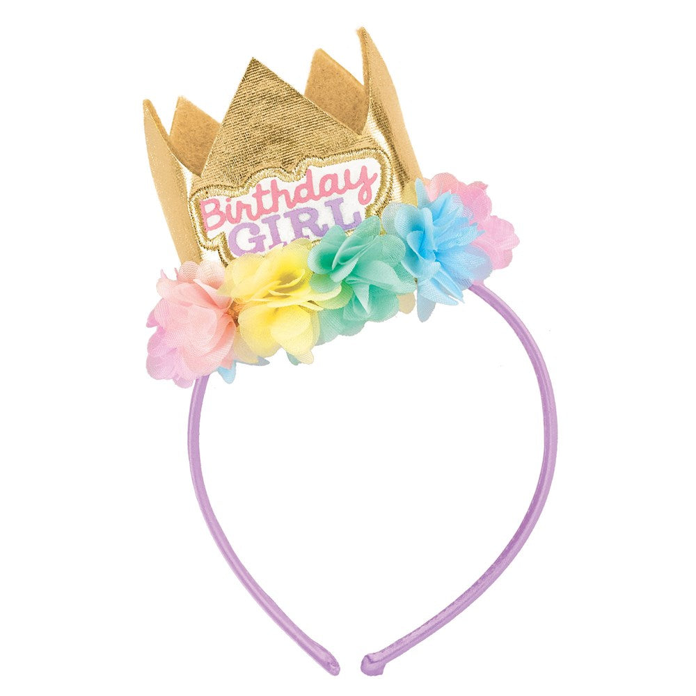 Young Birthday Girl Crown Headband 1ct