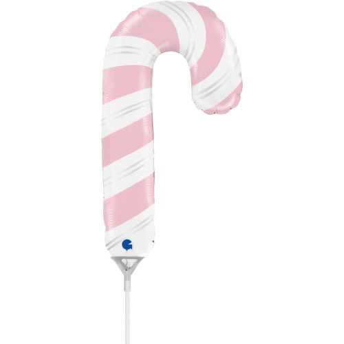 Grabo Pink Candy Cane 14 inch Foil Balloon 1ct
