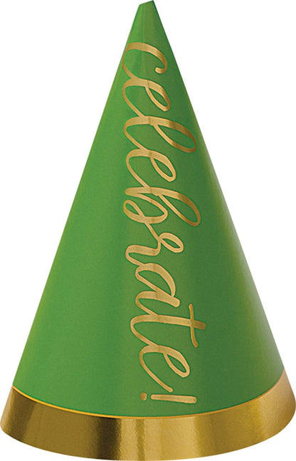 Happy Birthda Rainbow Hats Mini Cone 12ct