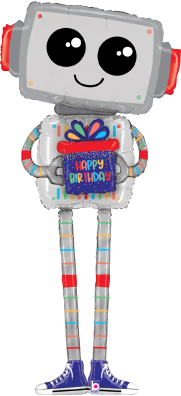 Betallic Special Delivery Robot 62 inch Shaped Foil Balloon Packaged(bottom air-filled) 1ct