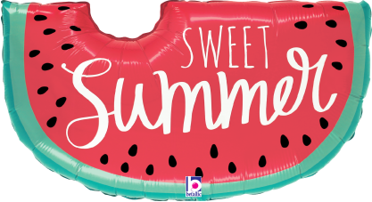 Betallic Summer Watermelon 30 inch Shaped Foil Balloon Packaged 1ct