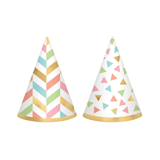 Confetti Fun Mini Cone Hat 12ct