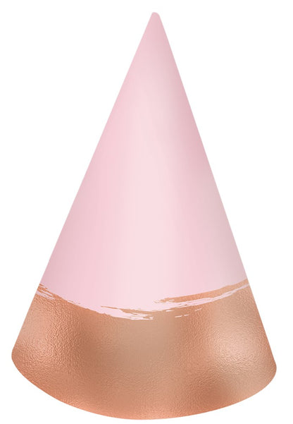 Blush Birthday Mini Cone Hats 12ct