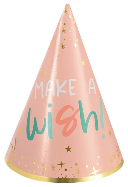 Happy Birthday Cake Day Mini Cone Hats 12ct