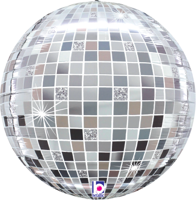 Betallic 15 inch Disco Ball Globe Foil Balloon 1ct