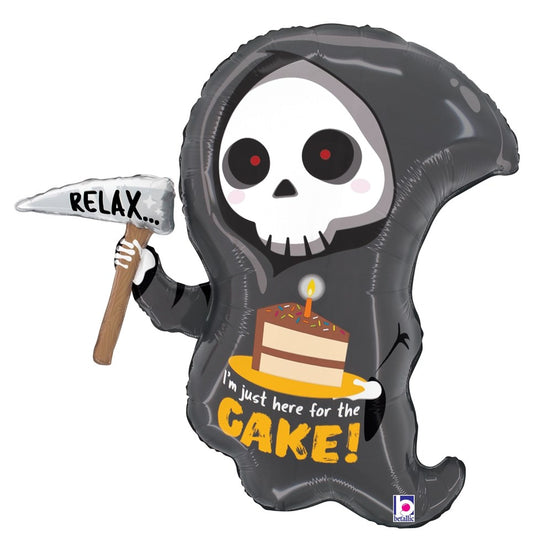 Betallic Grim Reaper Birthday Cake 25 inch Foil Balloon