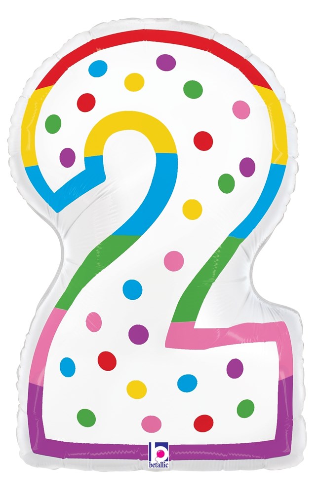 Betallic Birthday Candle 2 24 inch Foil Balloon