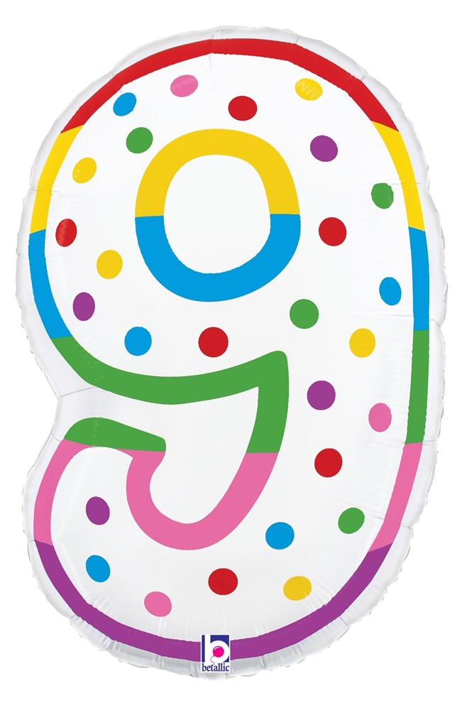 Betallic Birthday Candle 9 24 inch Foil Balloon