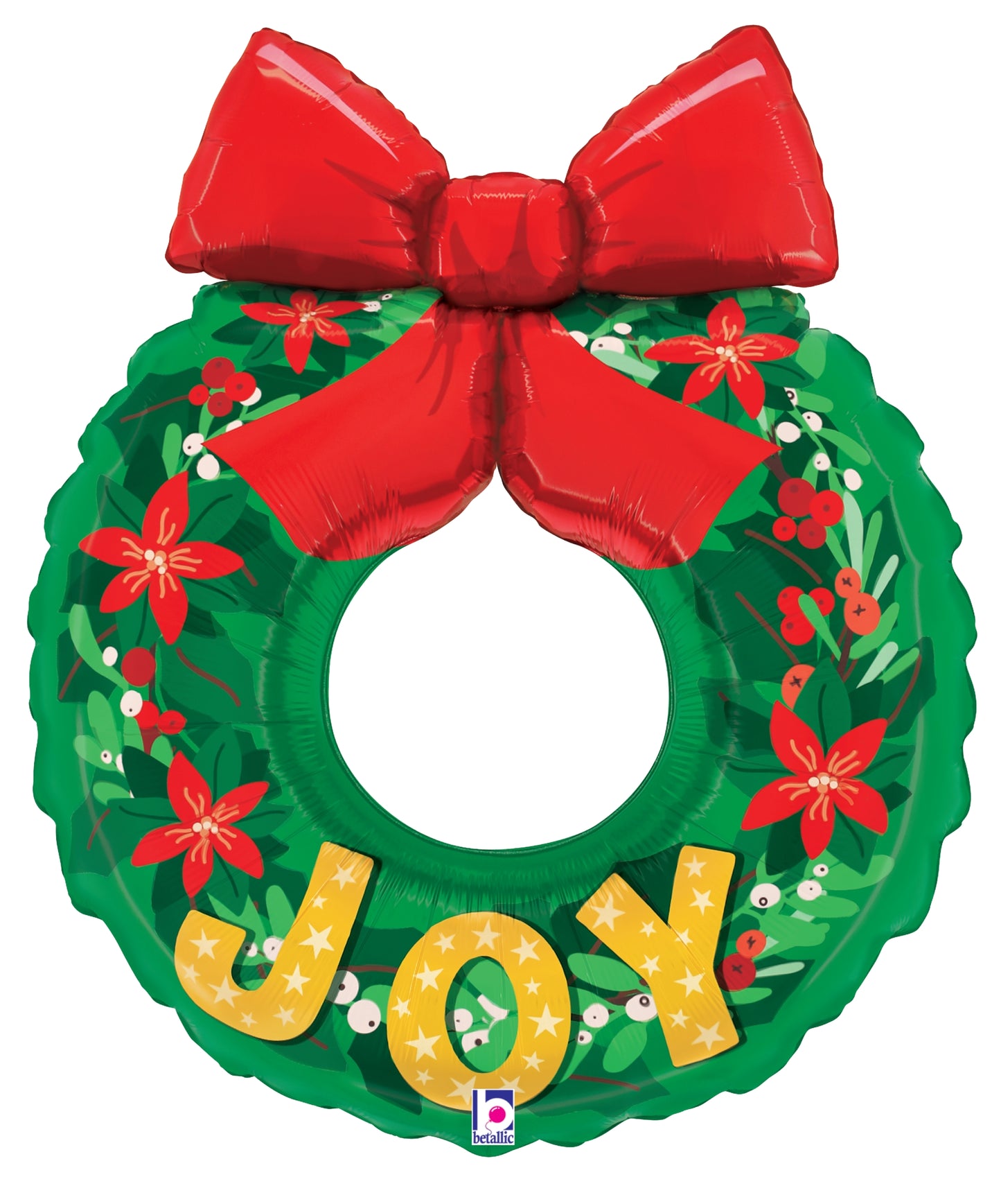 Betallic Joy Wreath 36 inch Foil Balloon 1ct