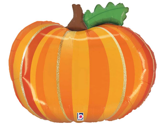 Betallic Elegant Pumpkin 23 inch Shaped Foil Balloon 1ct