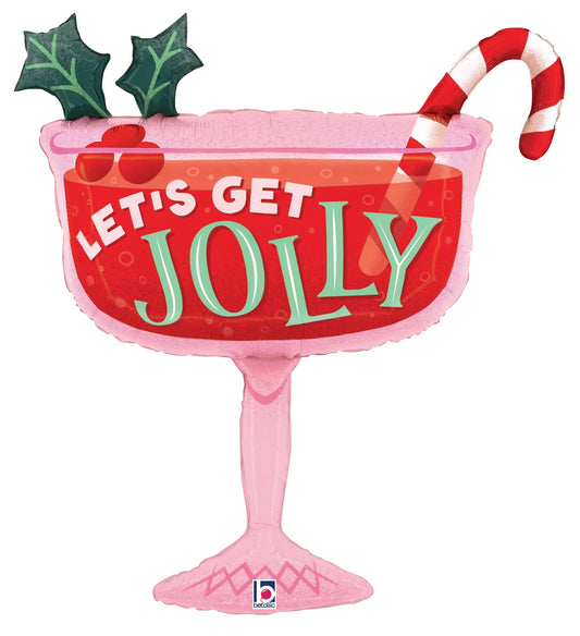 Betallic Jolly Cocktail 34 inch Shaped Foil Balloon 1ct